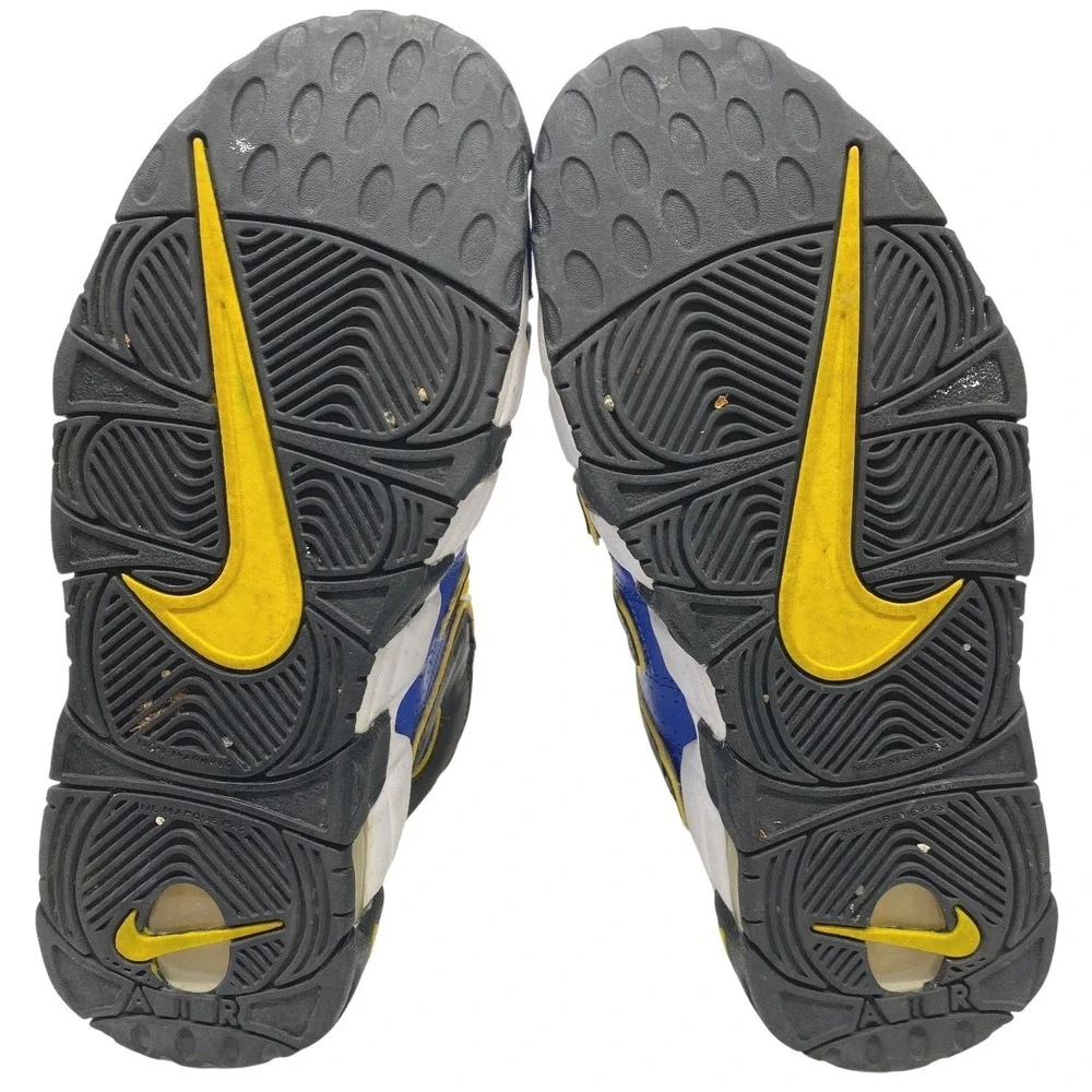 Nike Air More Uptempo Basketball Shoes‎ Blue Yellow Black Retro Youth 5.5Y